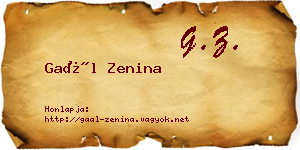 Gaál Zenina névjegykártya